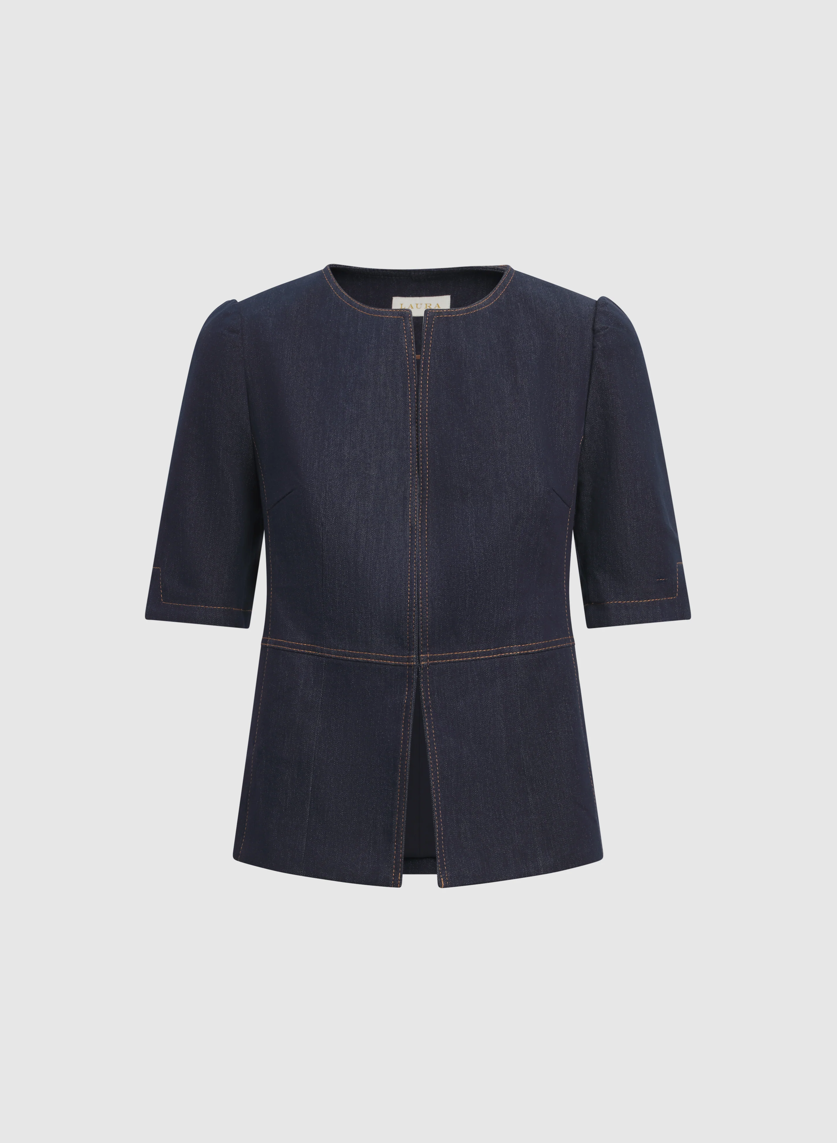 Denim Hook-Front Jacket - Image 7