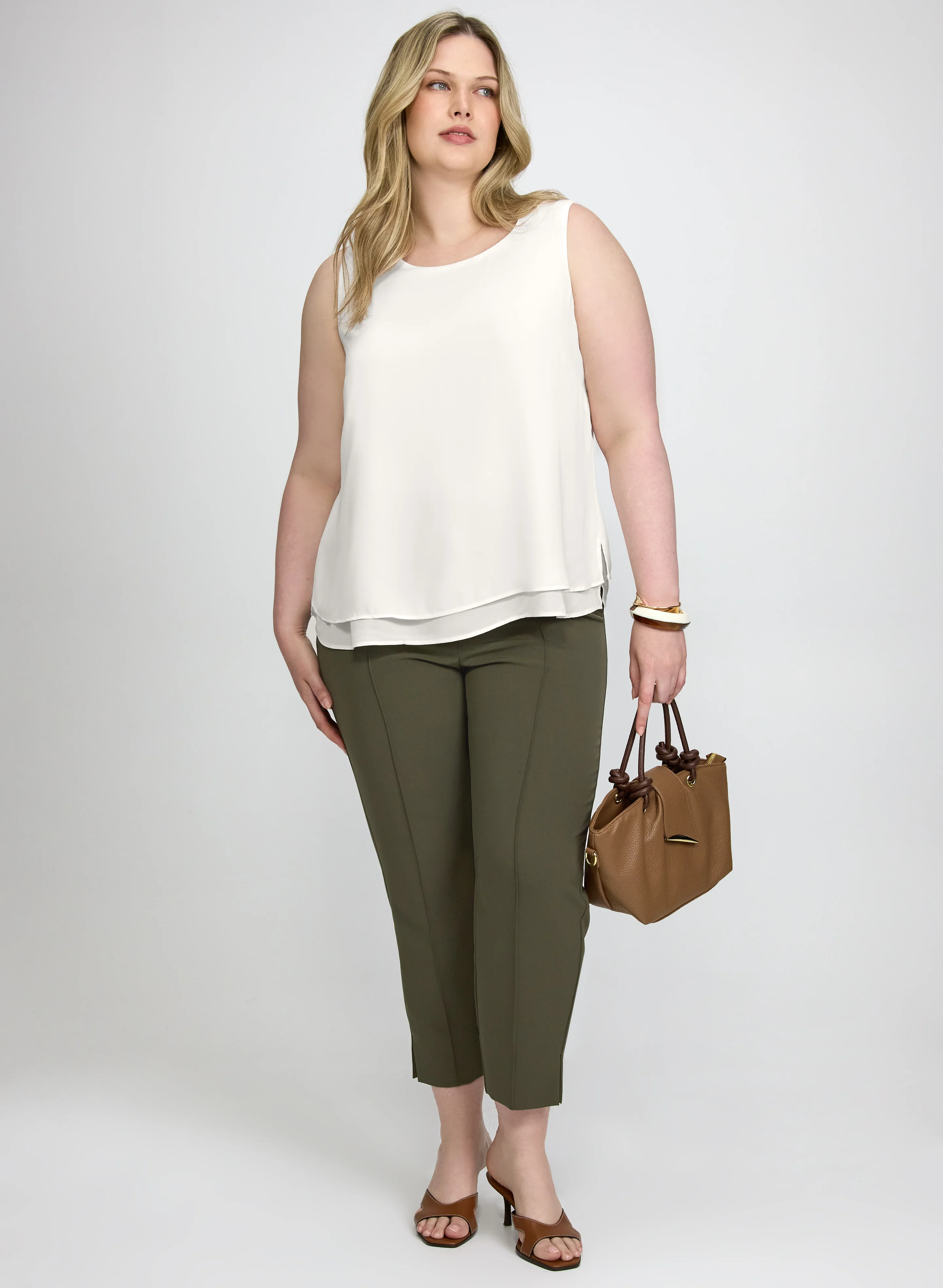 Sleeveless Crepe Blouse - Image 3