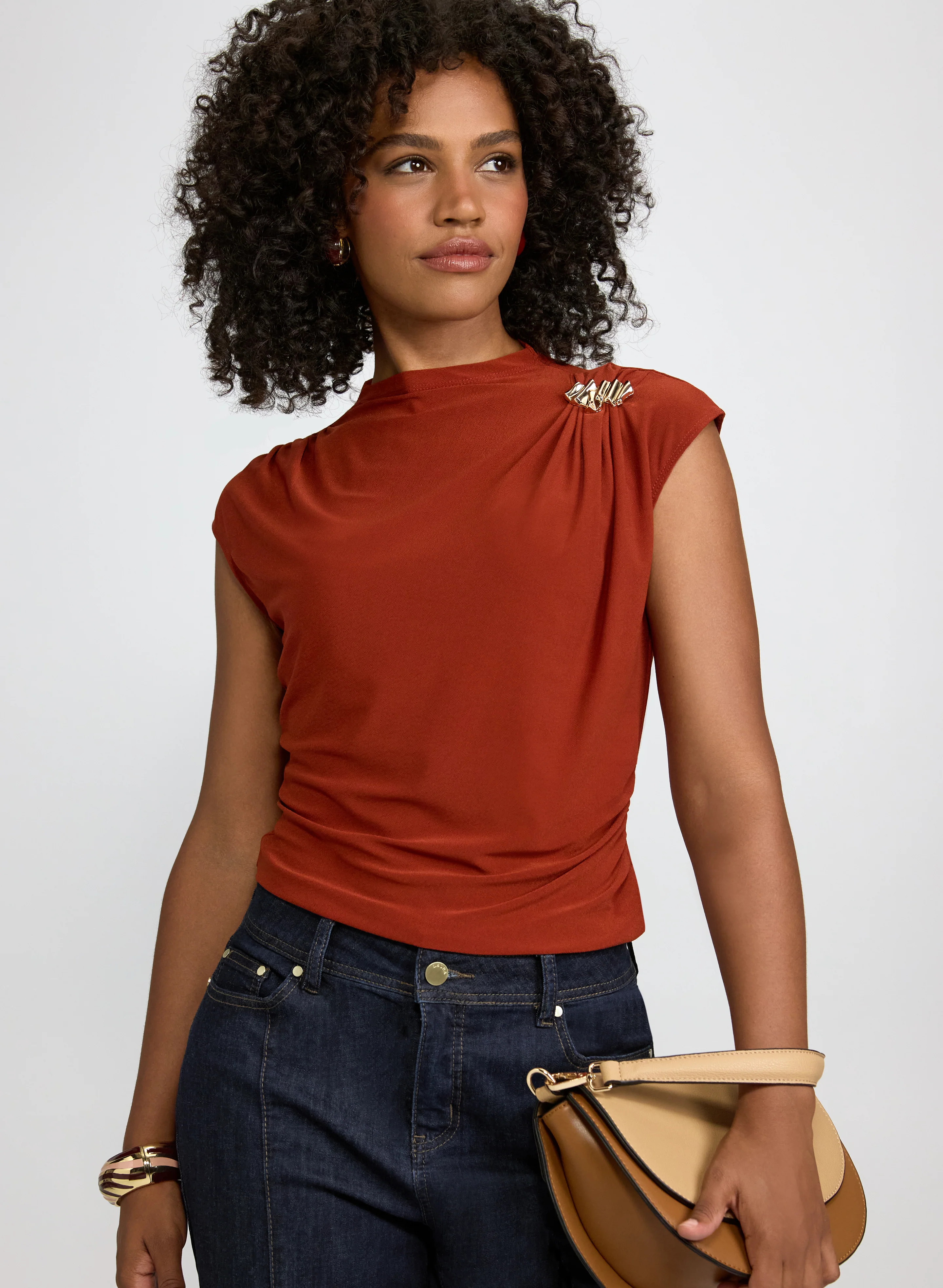 Shoulder Draped Top