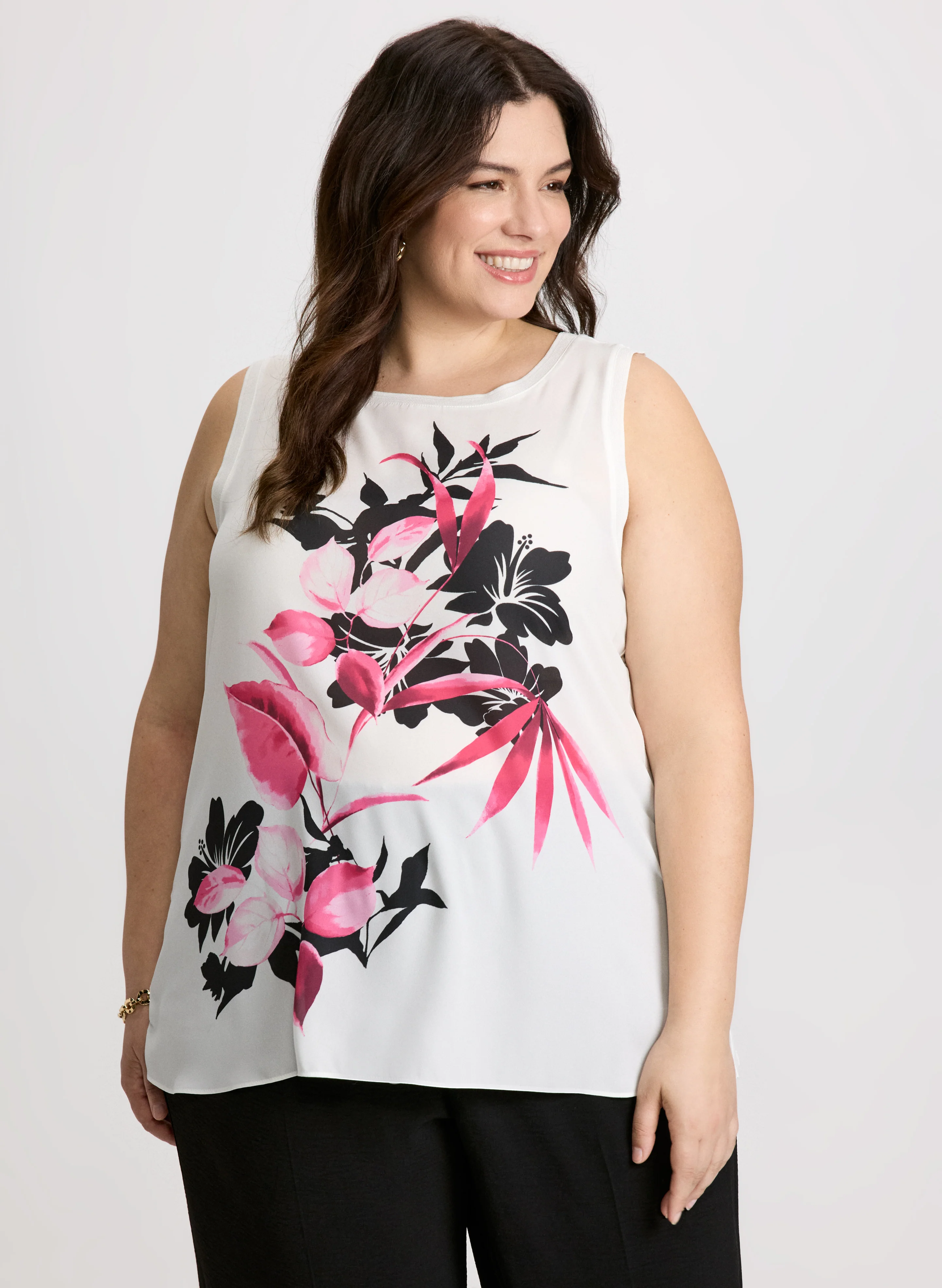 Floral Placement Print Top - Image 5