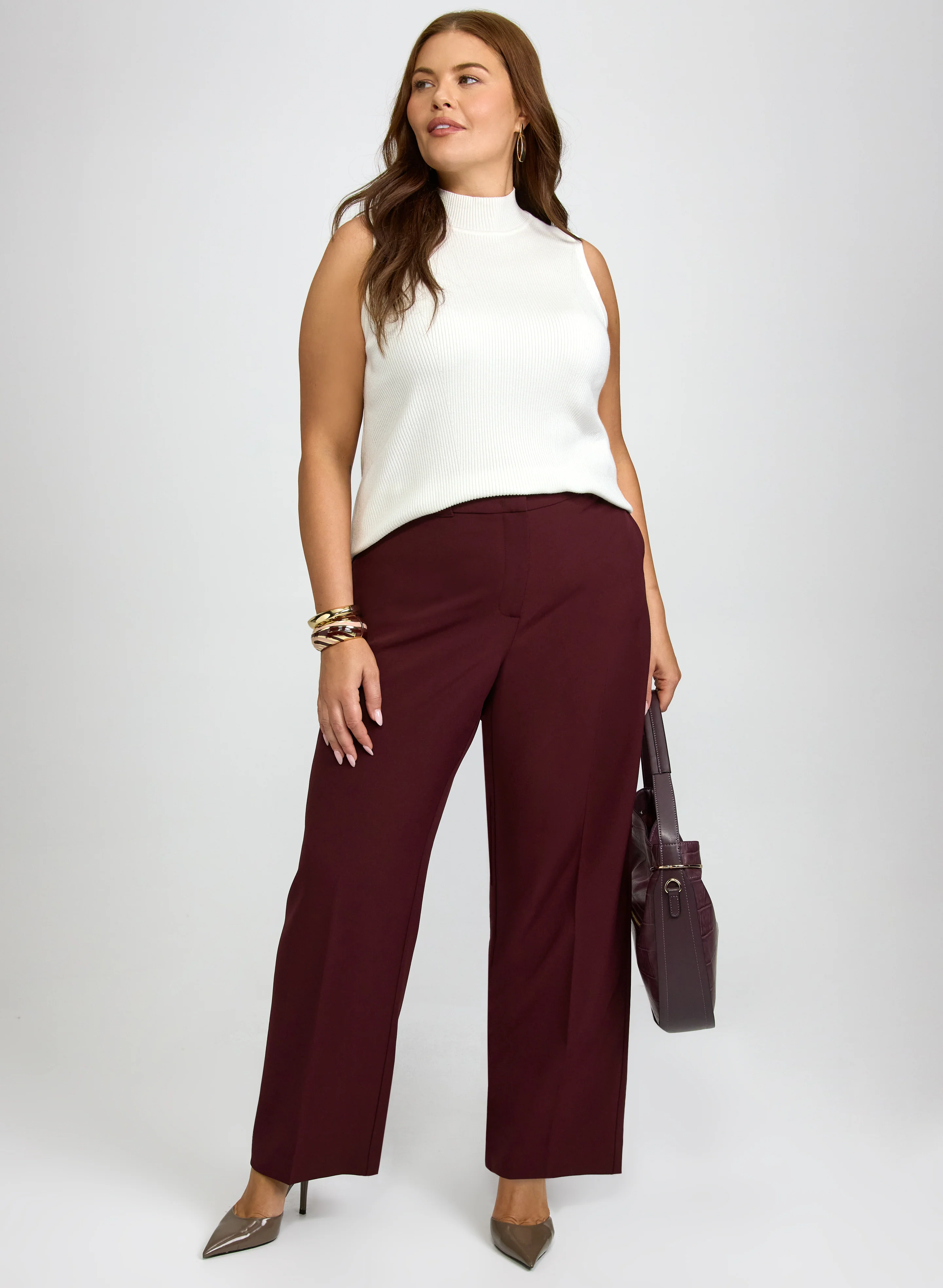 Sleeveless Mock Neck Knit - Image 3