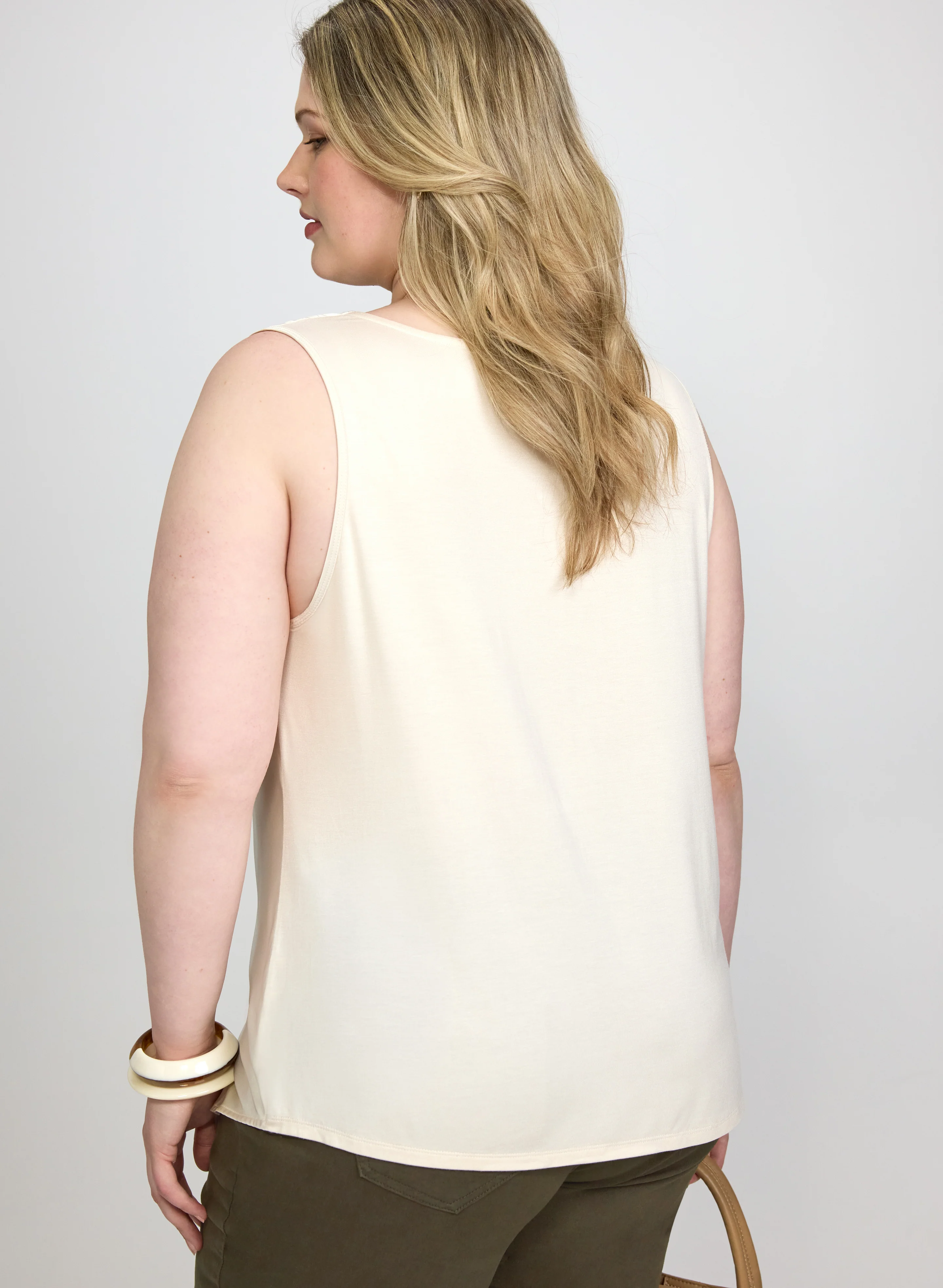 Satin Cowl Neck Sleeveless Top - Image 5