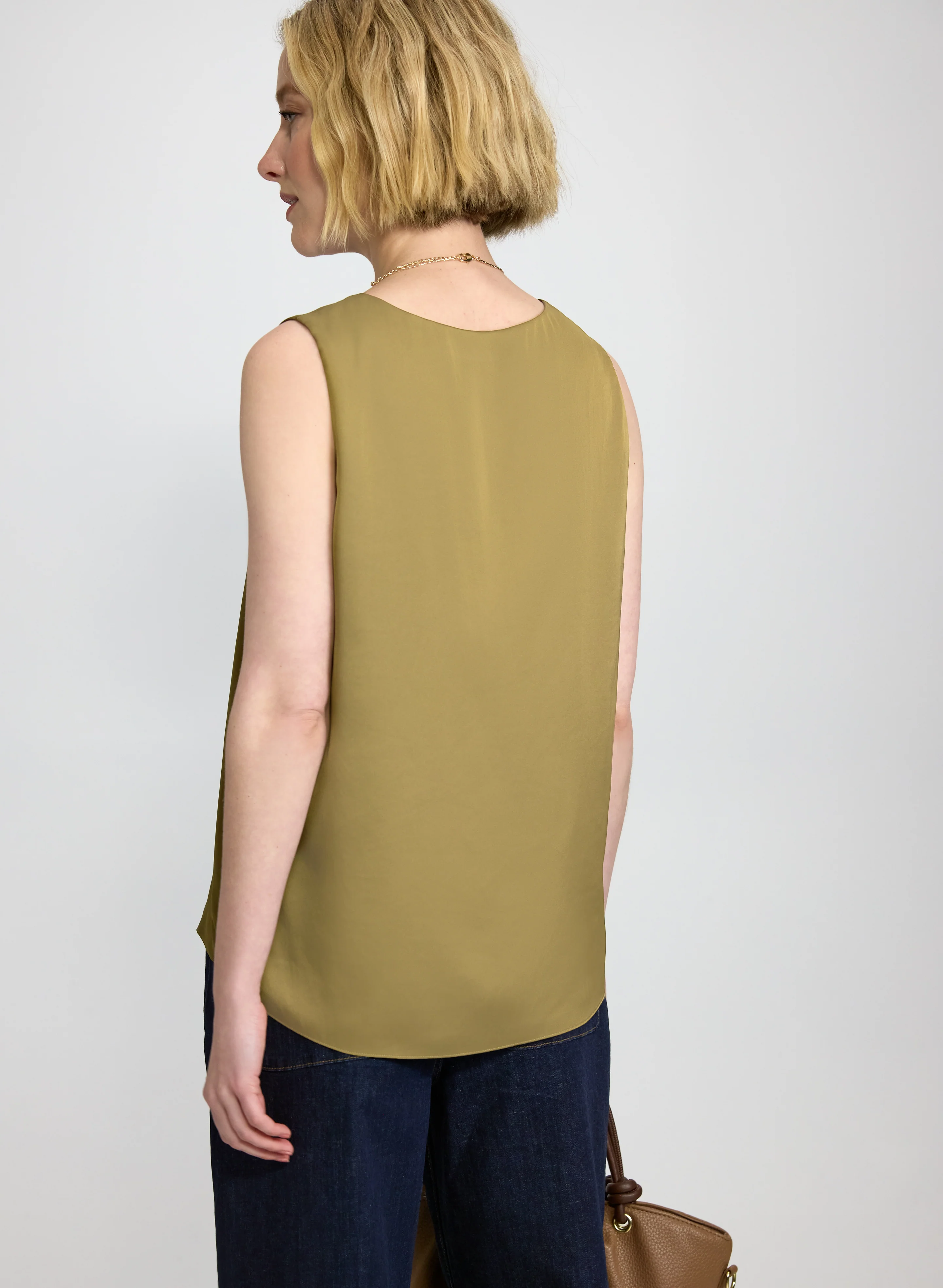 Sleeveless V-Neck Blouse - Image 5
