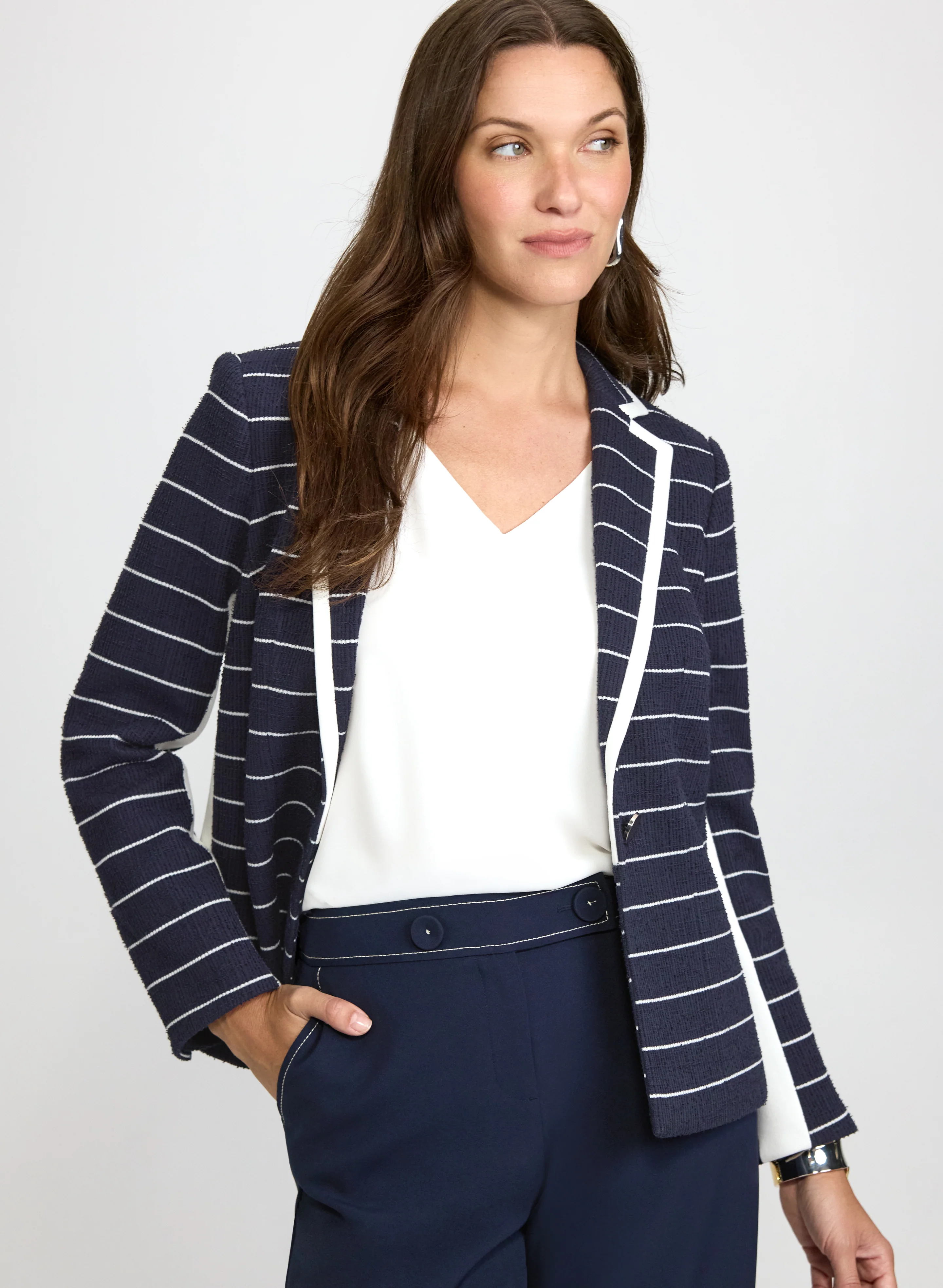 Stripe Knit Jacket