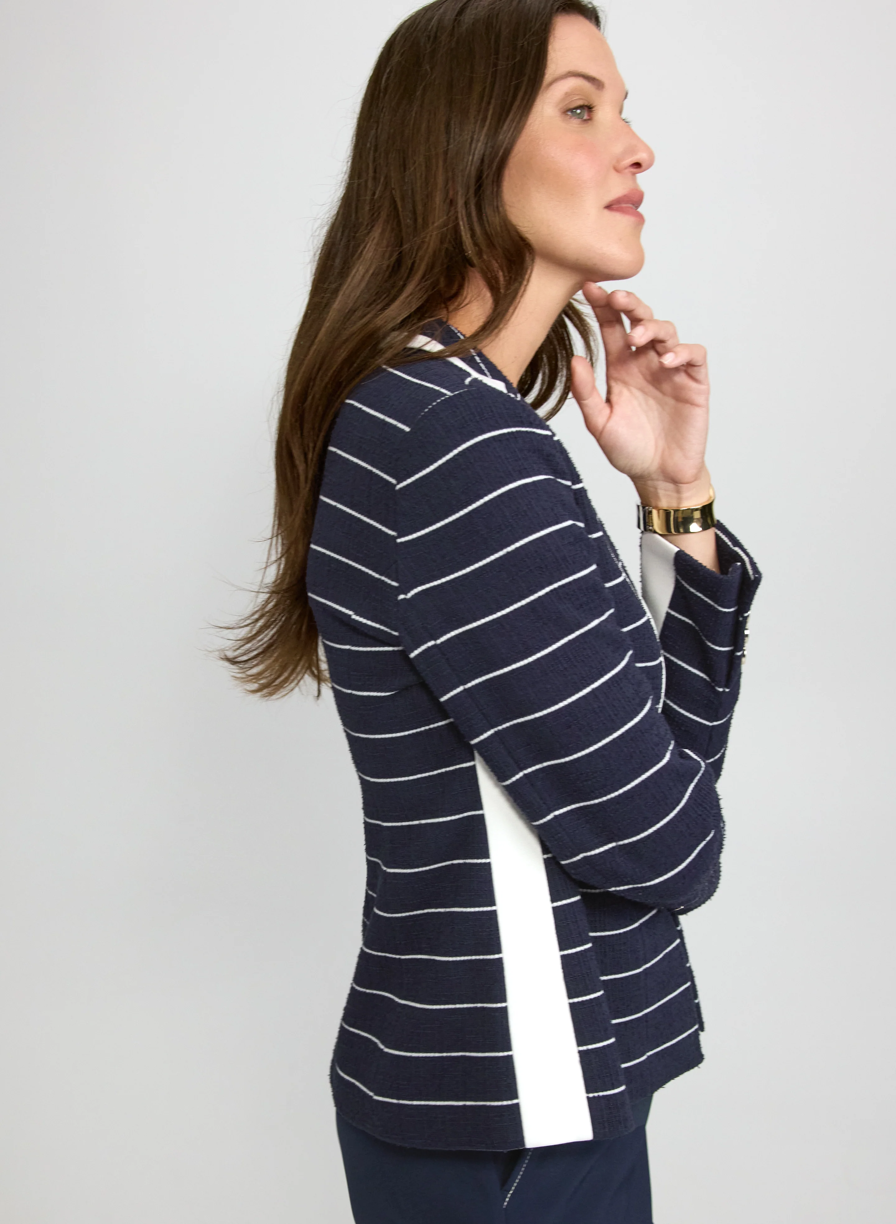 Stripe Knit Jacket - Image 2