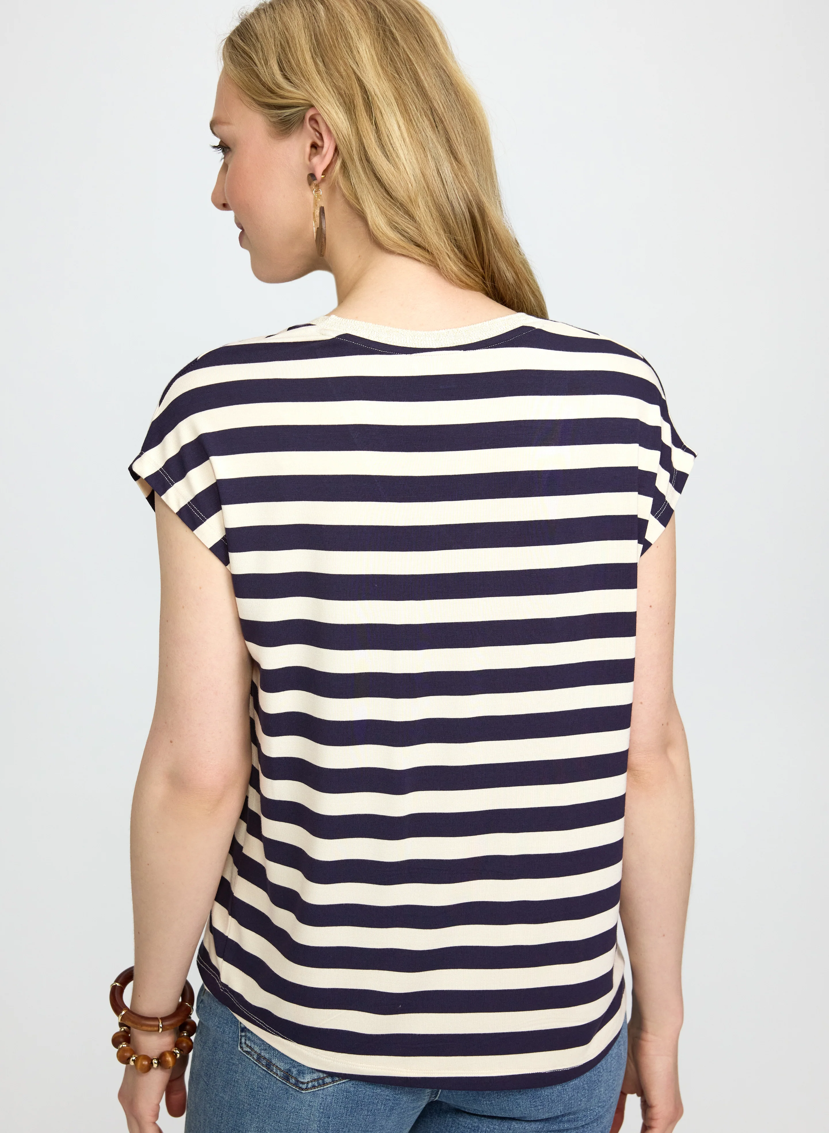 Stripe Print T-Shirt - Image 4