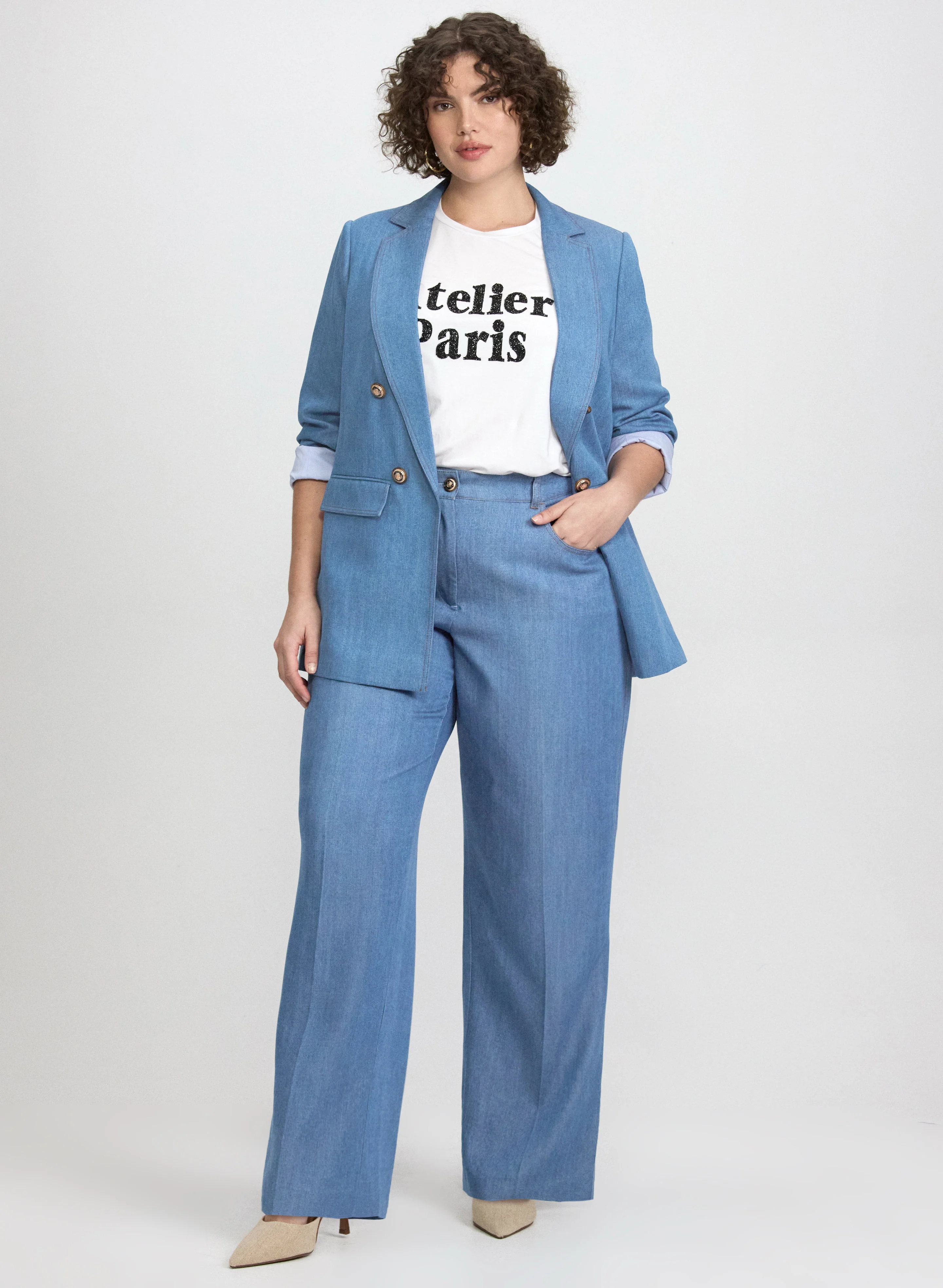 Lyocell Denim Blazer - Image 2