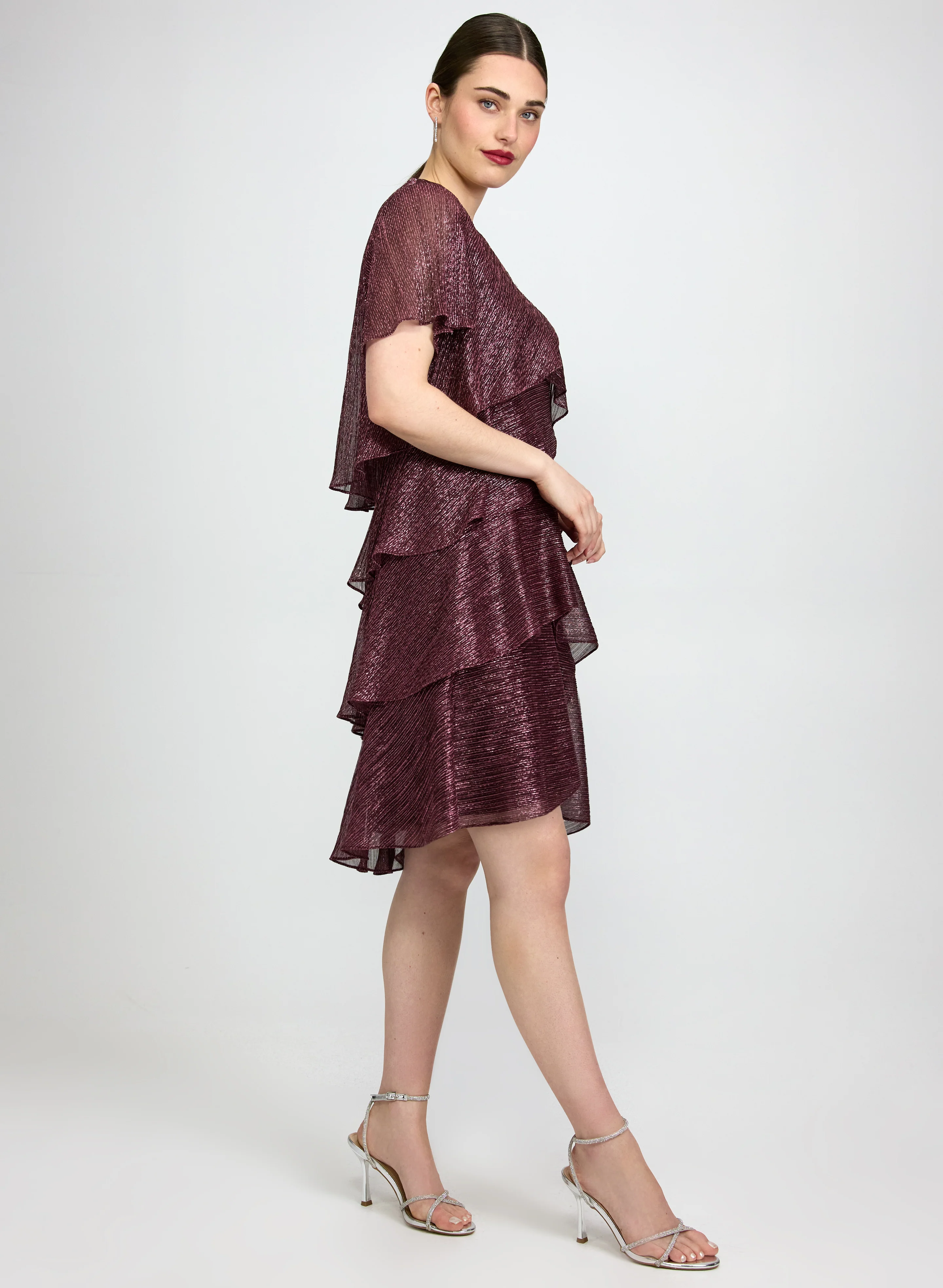 Tiered Metallic Dress - Image 3