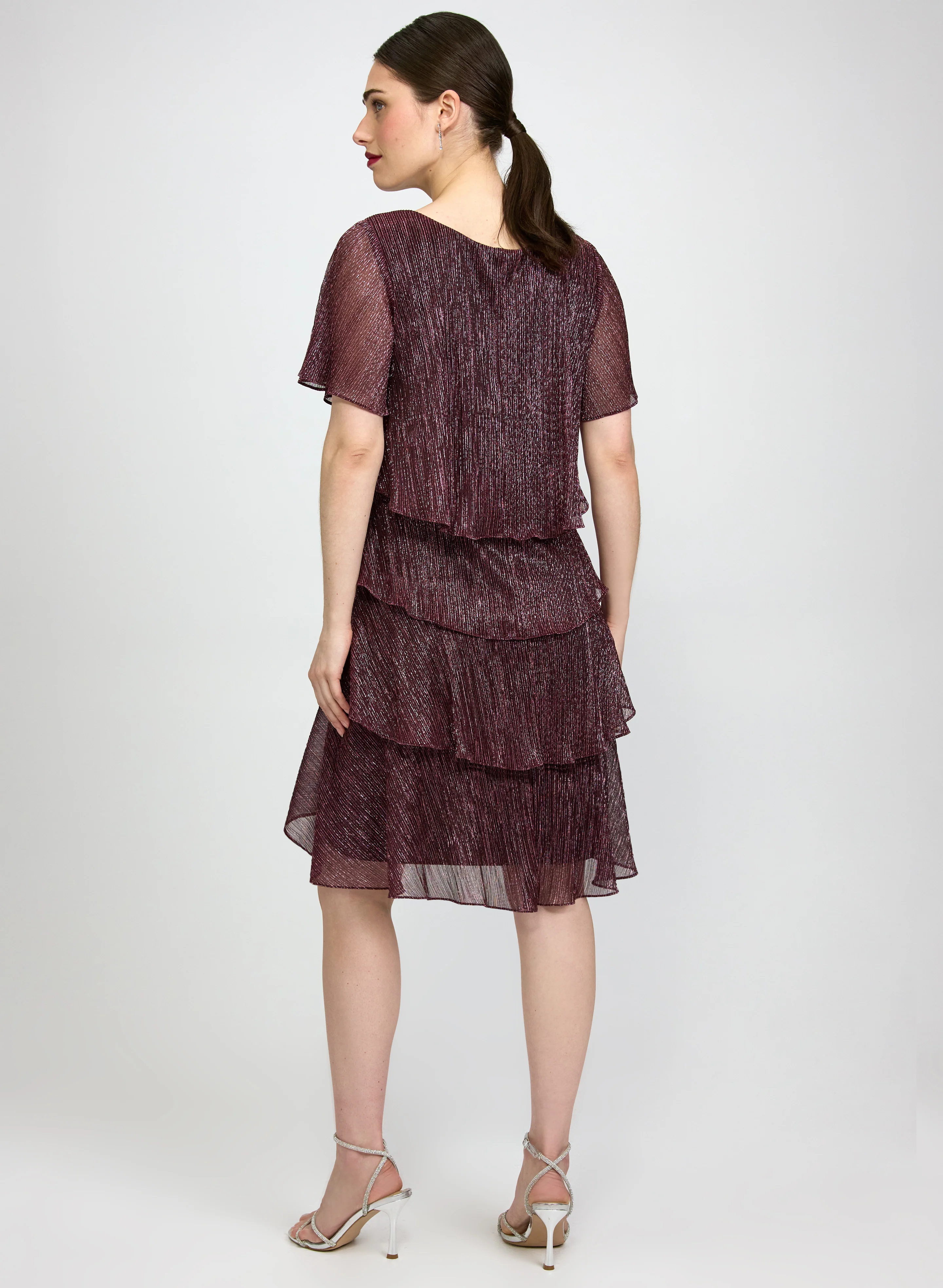 Tiered Metallic Dress - Image 4