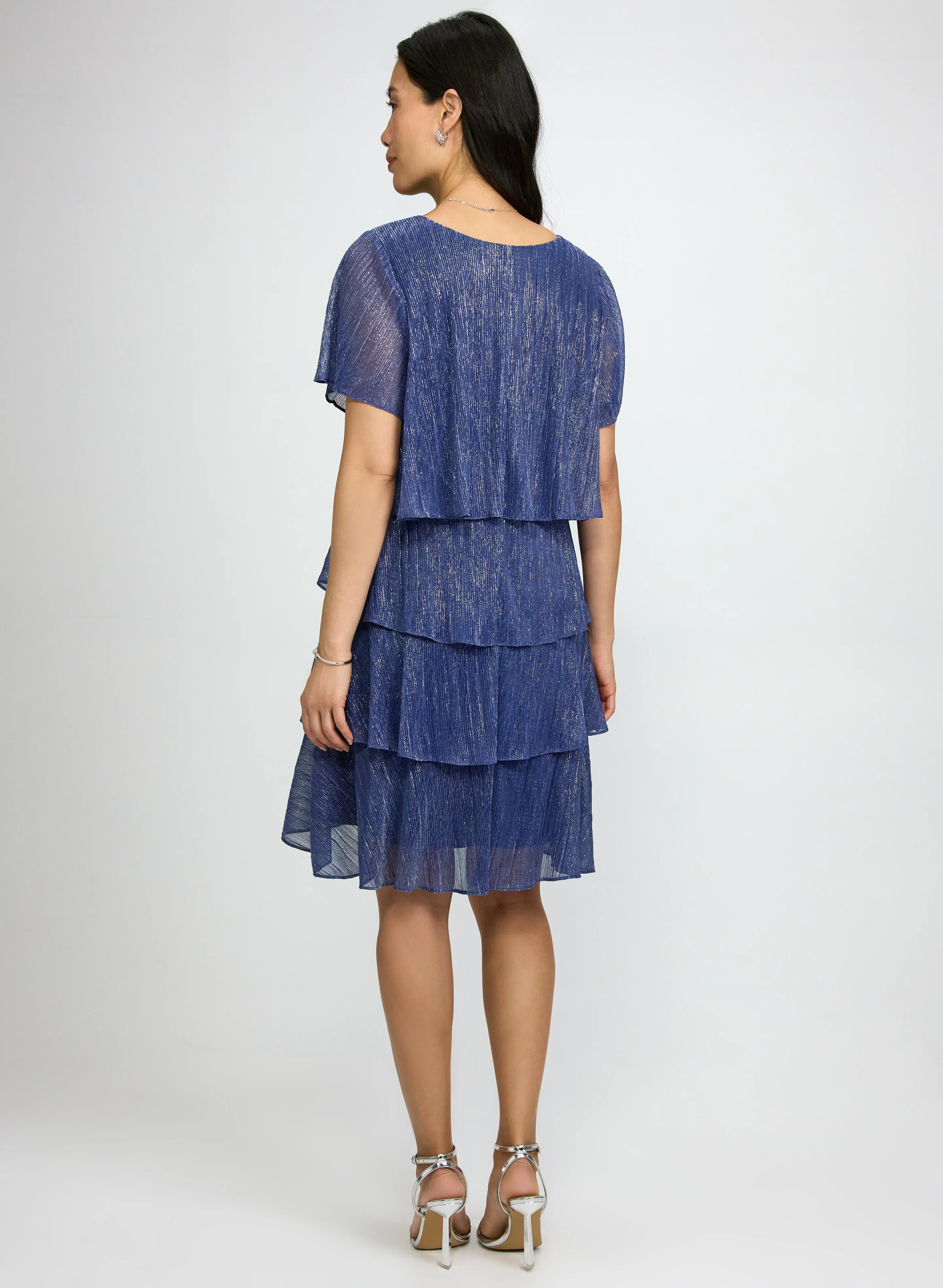 Tiered Metallic Dress - Image 4