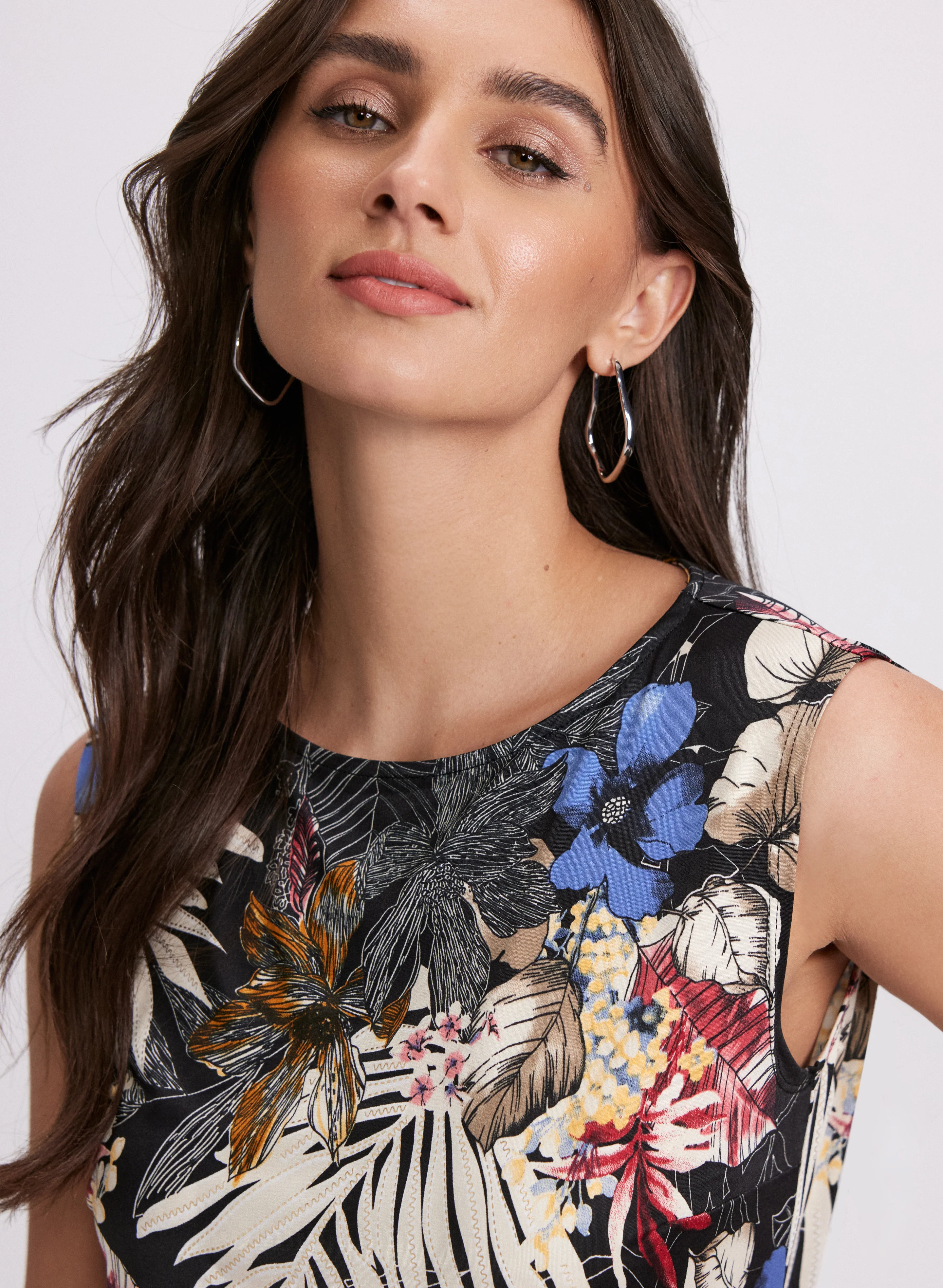Tropical Print Tank Top - Image 2