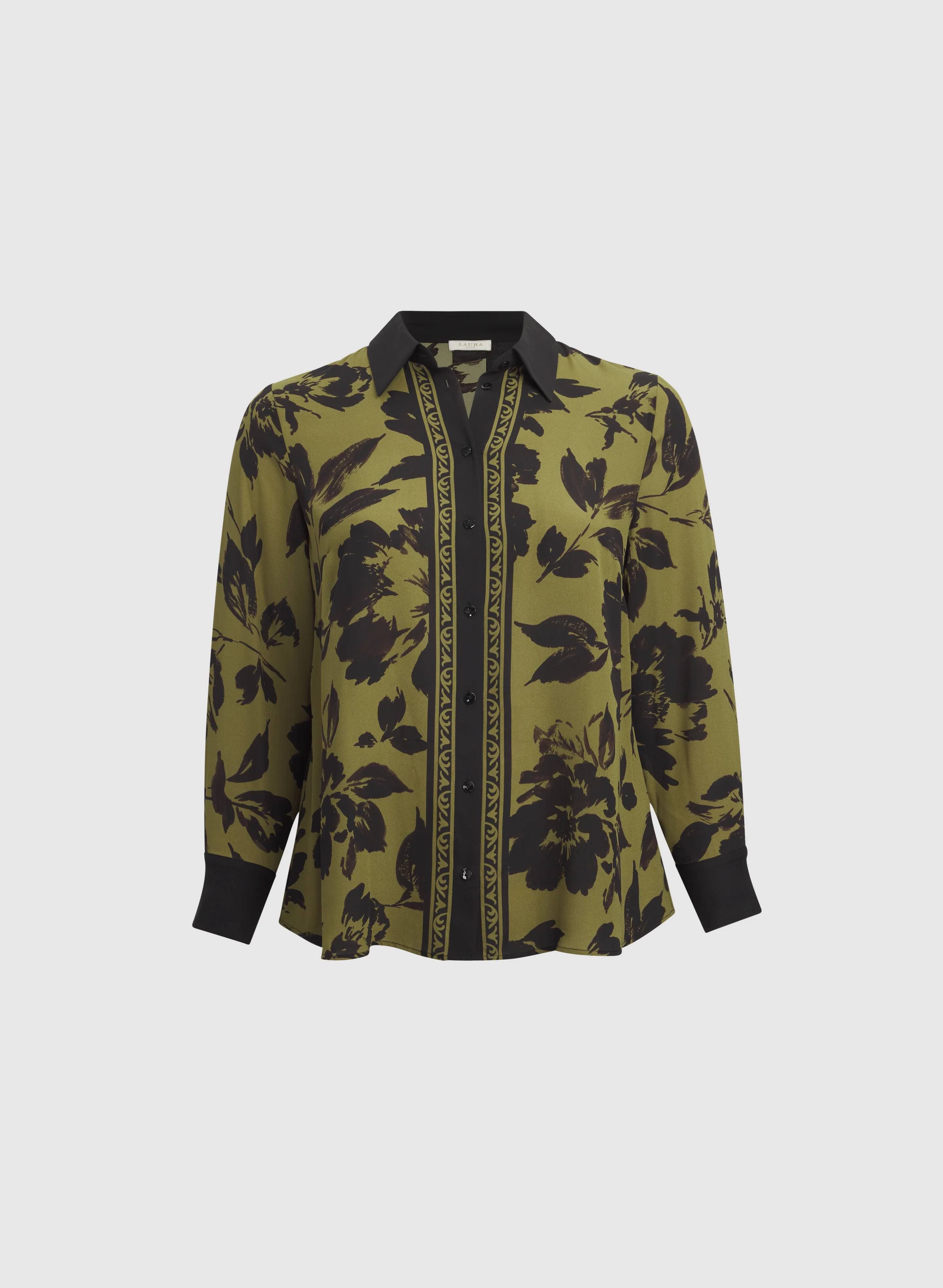 Two-Tone Floral Blouse - Image 5