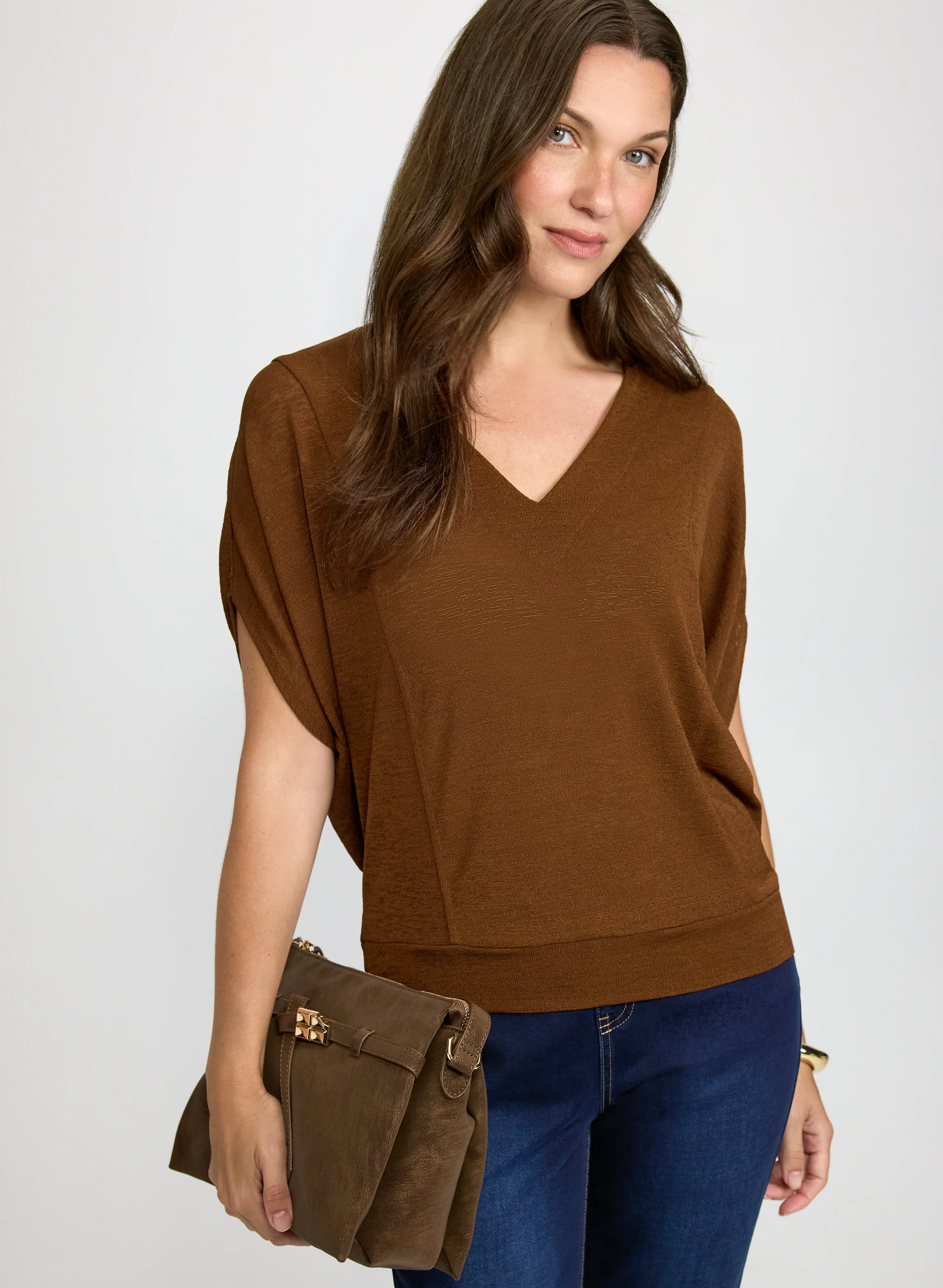 V-Neck Short Sleeve Top