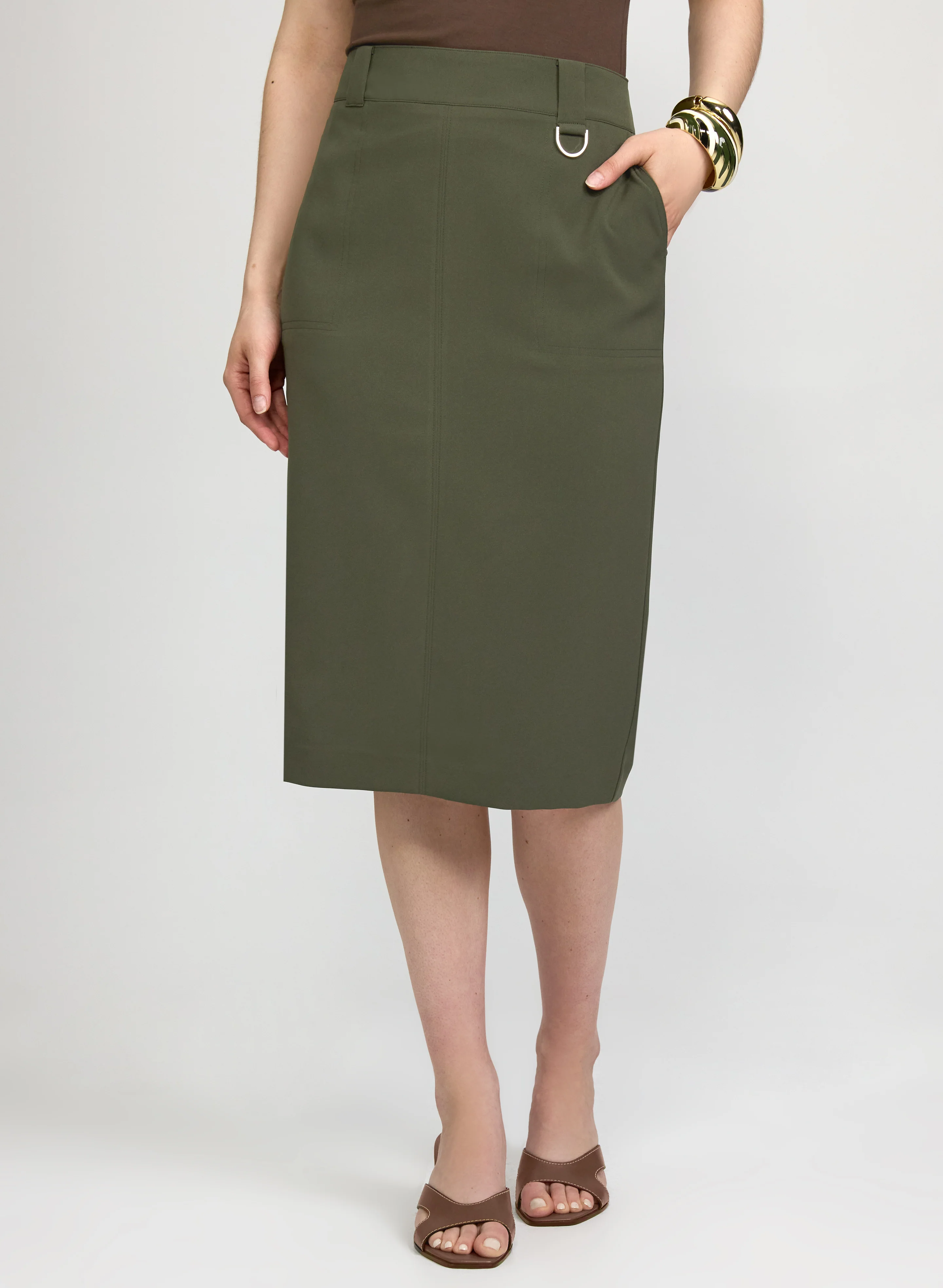 Zip-Up Pencil Skirt
