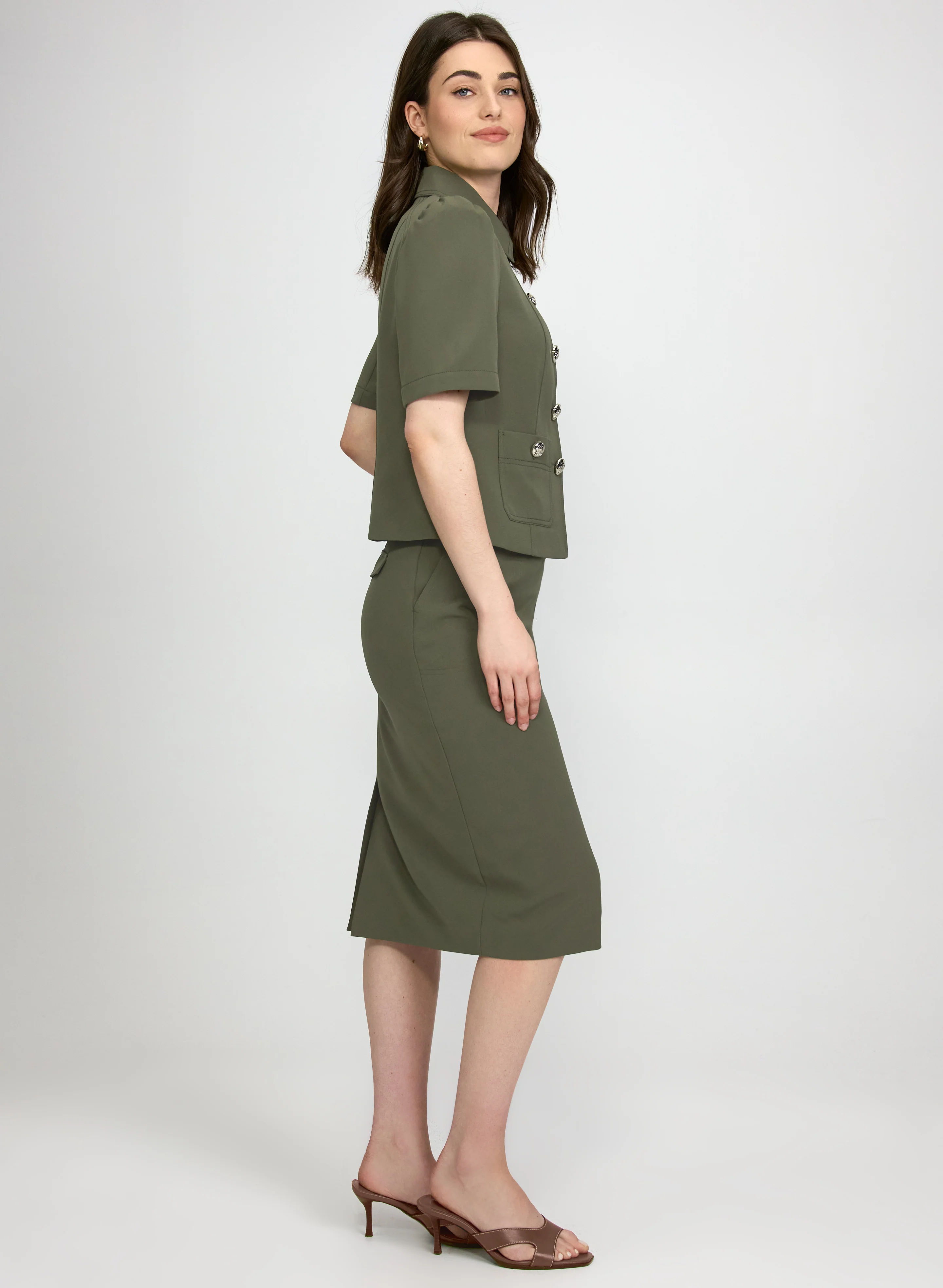 Zip-Up Pencil Skirt - Image 5
